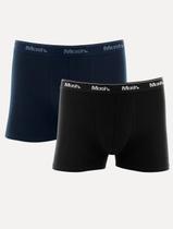 Cueca Mash Boxer Cotton Basic Preta/ Marinho Pack 2UN Tamanho:XL/GG