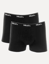 Cueca Mash Boxer Cotton Basic Preta Pack 2UN Tamanho:L/G