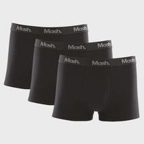 Cueca Mash Kit 3 Boxer All Black