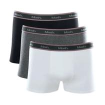 Cueca Mash Kit c/ 3 Boxer Cot El Bord Preto/Cinza/Branco