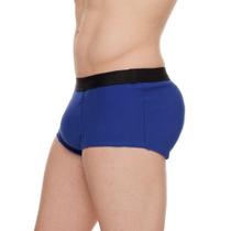 Cueca Mini Boxer Azul com Enchimento Traseiro John Skull
