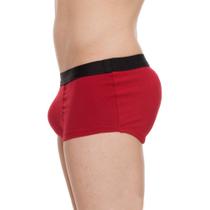 Cueca Mini Boxer Vermelha com Enchimento Frontal John Skull