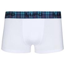 Cueca Modelo Sunga Elastico Xadrez em Algodão Lupo Branco