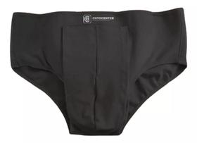 Cueca Para Hérnia Inguinal Dupla Ortocenter Cor Preta