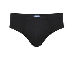 Cueca plus size slip algodão lisa preta
