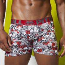 Cueca Poliéster Boxer Estampada Confortável