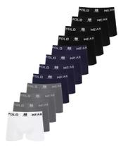 cueca polo wear boxer masculina kit com 12 unidades original