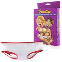 Cueca Sacana Para 2 na Cor Branca Tamanho G