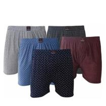 Cueca Samba Canção Em Liganete Estampado Adulto Kit Com 5 Uni