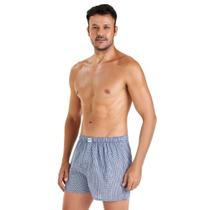 Cueca Samba Canção Quadriculada Azul Safira - Zee Rucci Cueca Samba Canção Quadriculada Azul Safira - Zee Rucci