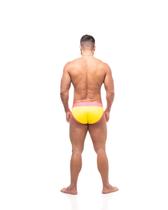 Cueca sexy undies 5cm amarelo e rosa