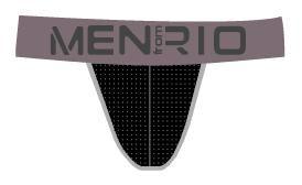 Cueca sexy undies 5cm preto e cinza