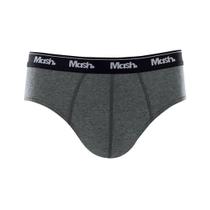 Cueca Slip Algodão Lisa Mescla Escuro Mash