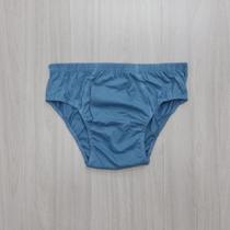 Cueca Slip Básica Algodão Lisa Tradicional Adulto Games - Azul Claro