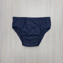 Cueca Slip Básica Algodão Lisa Tradicional Adulto Games - Azul Marinho