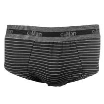 Cueca Slip Cotton Plus Size CiaMan Risca de Giz SPS42 Cueca Slip Cotton Plus Size CiaMan Risca de Giz SPS42