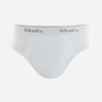 Cueca Slip Mash Algodão Lisa Infantil Branca