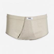 Cueca Slip Mash Plus Size Com Abertura Cáqui