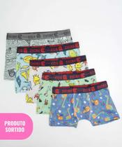 Cueca Sortida Infantil Boxer Estampada Tam 2 a 8-05137