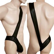 Cueca Thong Fio Dental Cirre Preto com Suspensório Lateral SexLord