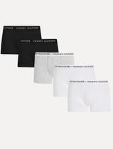 Cueca Tommy Hilfiger Cotton Boxer Trunk Preta/ Branca/ Cinza Pack 5UN Tamanho:M/M