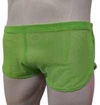 Cueca Ultra Fina com Abertura Lateral em Tule Verde FlorescenteTransparente Cuecas SexLord Underwear
