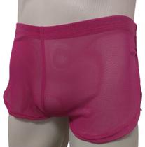 Cueca Ultra Fina com Abertura Lateral Tule Transparente Cuecas Cor Rosa