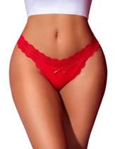 Cuecas Avidlove Comfy, tanga vermelha com nervuras Cuecas Avidlove Comfy, tanga vermelha com nervuras
