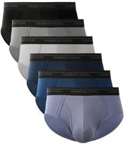 Cuecas BAMBOO COOL masculinas respiráveis e macias, pacote com 6