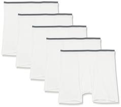Cuecas boxer Amazon Essentials, sem etiqueta de algodão, pacote de 5, 3GG Cuecas boxer Amazon Essentials, sem etiqueta de algodão, pacote de 5, 3GG