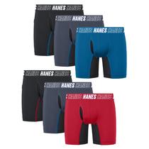 Cuecas boxer antiatrito Hanes Big Moves, pacote com 6 cuecas boxer masculinas Cuecas boxer antiatrito Hanes Big Moves, pacote com 6 cuecas boxer masculinas
