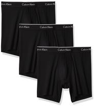 Cuecas boxer Calvin Klein de microfibra elástica para homens pretas L