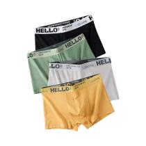 Cuecas Boxer De Algodão plus Size Para Homens, 4 Peças, Lingerie Sexy Masculina U Convex