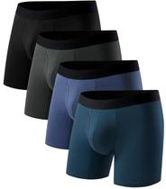 Cuecas Boxer DSSZVV Masculinas 4 Unidades Algodão Macio Cuecas Boxer DSSZVV Masculinas 4 Unidades Algodão Macio