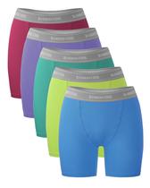 Cuecas boxer e shorts masculinos para mulheres, pacote com 5 unidades BAMBOO COOL Cuecas boxer e shorts masculinos para mulheres, pacote com 5 unidades BAMBOO COOL