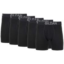 Cuecas boxer elásticas de algodão Gildan para homens, pacote com 5