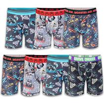 Cuecas boxer exclusivas Monster Jam, pacote com 7 para meninos Cuecas boxer exclusivas Monster Jam, pacote com 7 para meninos