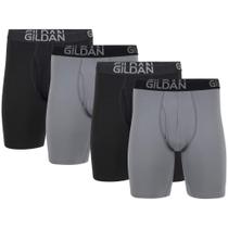 Cuecas boxer Gildan de algodão elástico para homens, pacote com 4