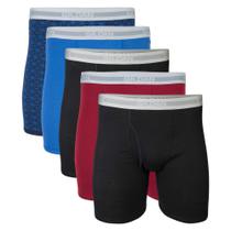 Cuecas Boxer Gildan Masculinas - Kit com 5 Unidades (Azul e Cinza)