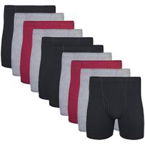 Cuecas boxer Gildan para homens, cintura coberta, pacote com 10 Cuecas boxer Gildan para homens, cintura coberta, pacote com 10