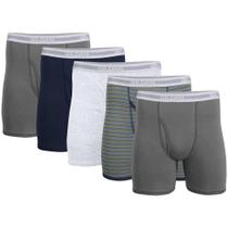 Cuecas boxer Gildan para homens, pacote com 5 cuecas, tamanho L