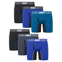 Cuecas boxer Hanes Big Moves anti-atrito para meninos, pacote com 6