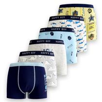 Cuecas boxer KKLLOL para meninos e crianças pequenas, pacote com 6 multicoloridas Cuecas boxer KKLLOL para meninos e crianças pequenas, pacote com 6 multicoloridas