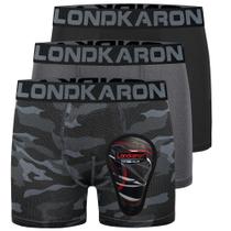 Cuecas boxer Londkaron, pacote com 3 cuecas para meninos com copo protetor