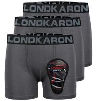 Cuecas boxer Londkaron, pacote com 3 cuecas para meninos com copo protetor