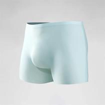 Cuecas Boxer Masculinas 3-Pack Em Seda Gelada 3D Moldadas Sem Costura Finas Para Esportes De Verão