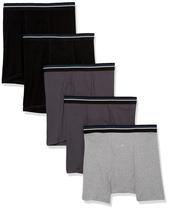 Cuecas boxer masculinas Amazon Essentials de algodão, pacote com 5 Cuecas boxer masculinas Amazon Essentials de algodão, pacote com 5