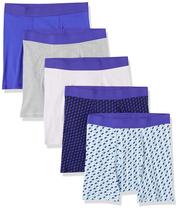Cuecas boxer masculinas Amazon Essentials, pacote com 5