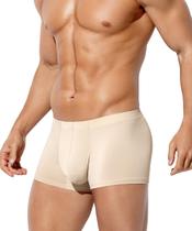 Cuecas boxer masculinas Arjen Kroos Sexy Silky Ice Silk Beige