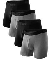 Cuecas boxer masculinas BAMBOO COOL Regular Leg, pacote com 4